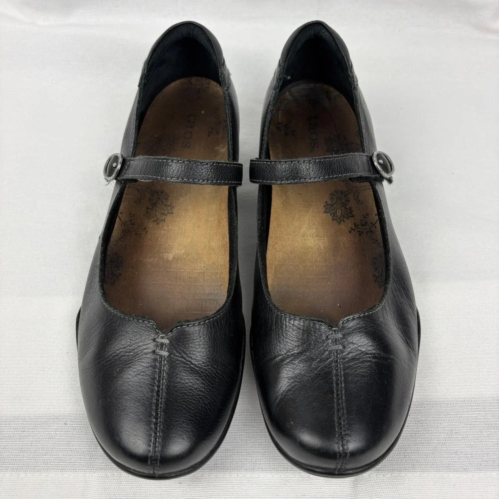 Taos Womens Mary Jane Ta Dah Shoes Size 40 EU/9 US Black Comfort Leather Casual - Picture 4 of 17